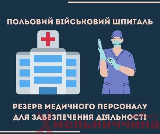 Хмельницьких лікарів просять долучитися до польового військового шпиталю