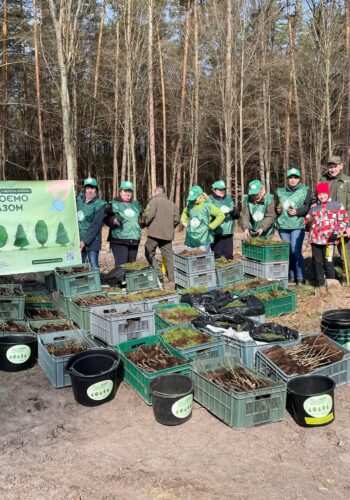 «Створюємо ліси разом» під час війни: Славутський лісгосп разом з колегами та з вимушеними переселенцями продовжують акцію