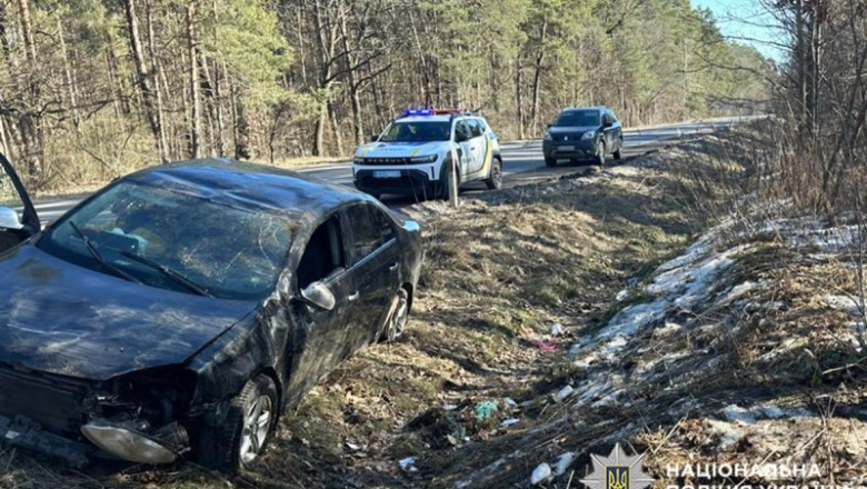 ДТП на трасі «Городище — Рівне — Старокостянтинів»: намагаючись врятувати тварину, водій з’їхав у кювет