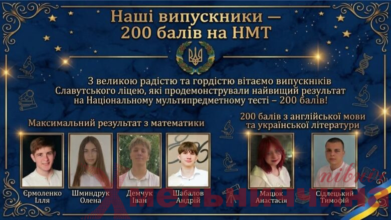 Шестеро випускників Славутського ліцею отримали максимальні 200 балів на НМТ