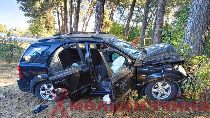 Без прав і з алкоголем у крові: на Шепетівщині 18-річна водійка врізалася в дерево — троє травмованих